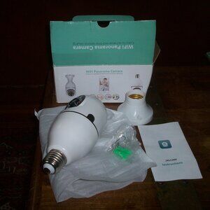 Wifi Panorama Light Bulb Camera 360 Degree w Smart Phone SD Card Ready JXLCAM